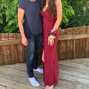 Burgundy prom dress